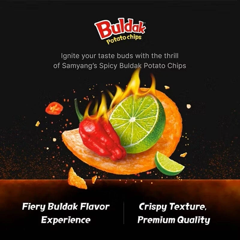 Samyang Buldak Potato Chips Chilli & Lime (55g)