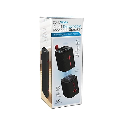SonicVibes: 2-in-1 Detachable Magnetic Bluetooth Speaker–TWS 3D Stereo w/ RGB Lights