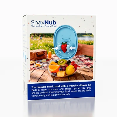SnaxNub The No-Mess Snack Bowl w/ Silicone Pinchers (250mL Capacity) Color Ships Assorted