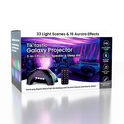 TikTastic: 3-in-1 Galaxy Projector, Bluetooth Speaker & Sleep Aid