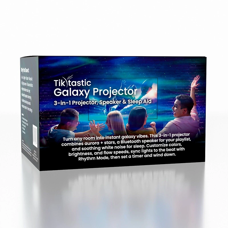 TikTastic: 3-in-1 Galaxy Projector, Bluetooth Speaker & Sleep Aid