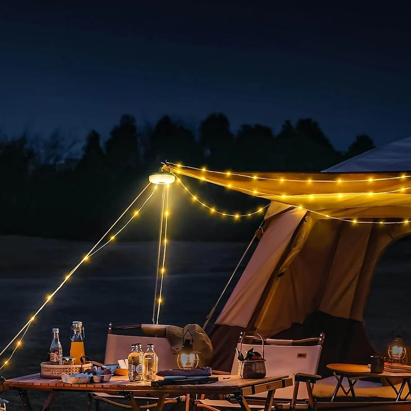 LumaWynd Solar String Lights – 10M Wind-Up LED Outdoor Lights (USB + Solar)