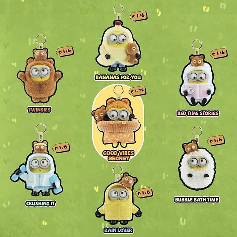 52TOYS x Minions: Bob & Tim Better Together Series Plush Keychain Blind Box (1pc)
