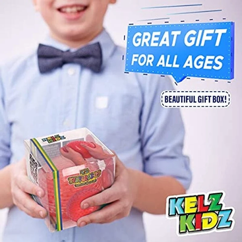 Kelz Kidz Jumbo Textured Squishy Stress Ball (1pc) – Giant Sensory Fidget Toy for Stress Relief