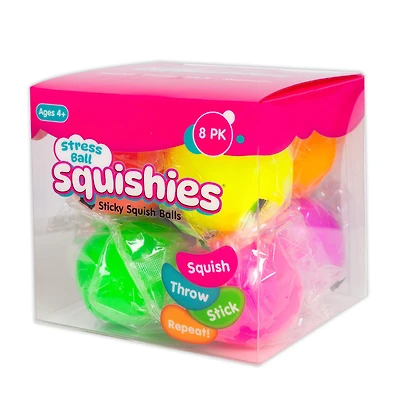 Stress Ball Squishies® Sticky Fidget Stress Balls (8pc)