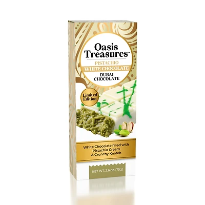 Dubai Pistachio White Chocolate Bar Pistachio by Oasis Treasures (75g)