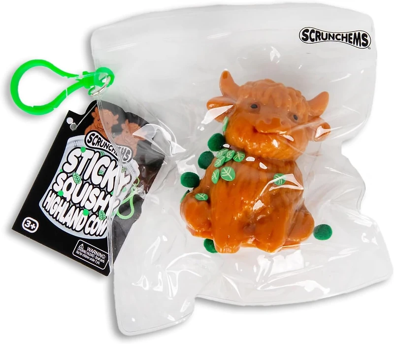 Scrunchems Sticky Squishy Highland Cow Fidget Toy (1pc)