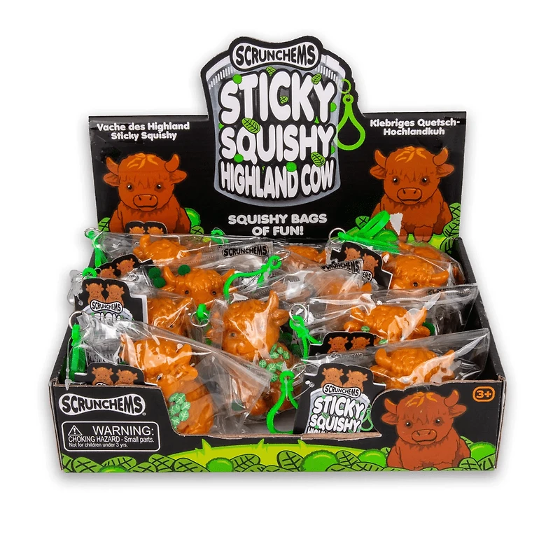 Scrunchems Sticky Squishy Highland Cow Fidget Toy (1pc)