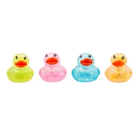 Sensory Toy Box Squishy Glitter Ducks Stress Relief Fidget Toy (4 pack)
