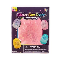 Sensory Toy Box: Squishy Glitter Gum Drops Stress Relief Fidget Toy (1pc) Ships Assorted