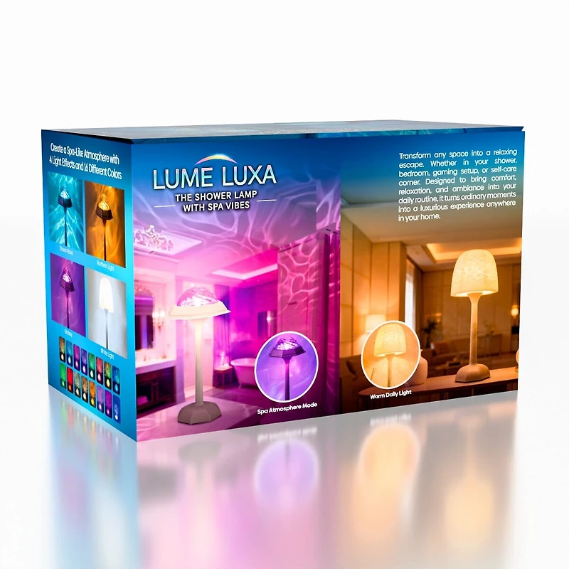 Lume Luxa Rechargeable Shower Lamp with Remote Control