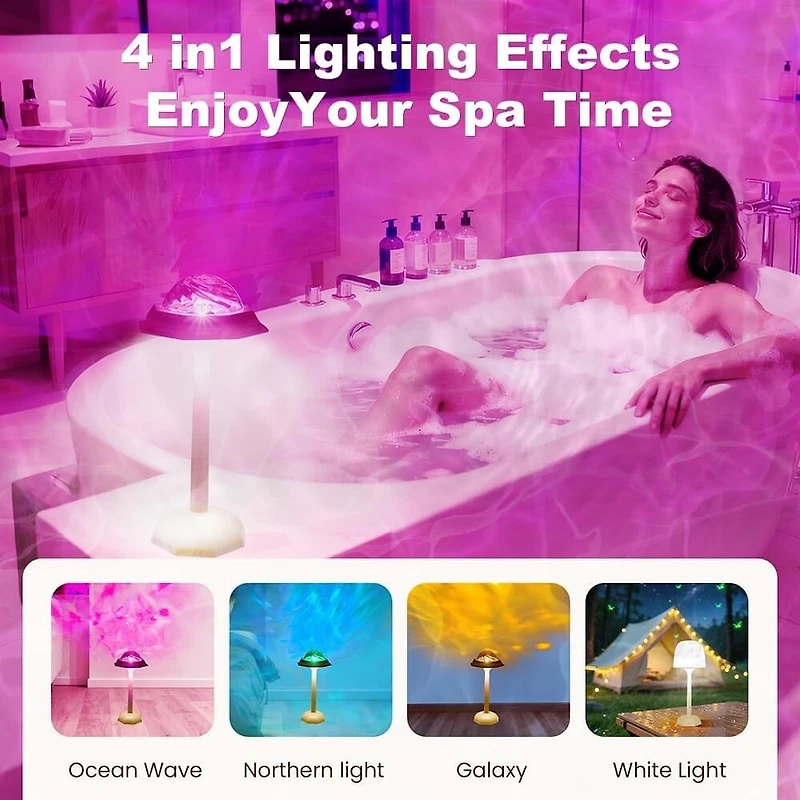 Lume Luxa Rechargeable Shower Lamp with Remote Control