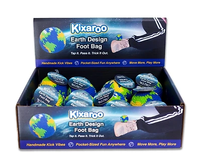 Kixaroo Earth Design Crochet Foot Bag Juggling Sack (1pc)