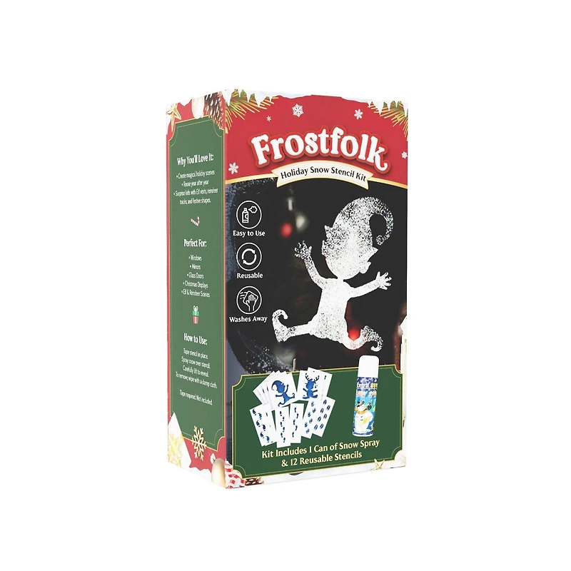 Frostfolk: Holiday Snow Stencil Kit with Snow Spray
