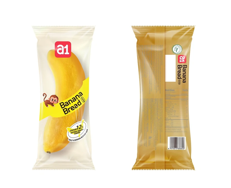 A1 Peelable Banana Bread (4pc), 248g
