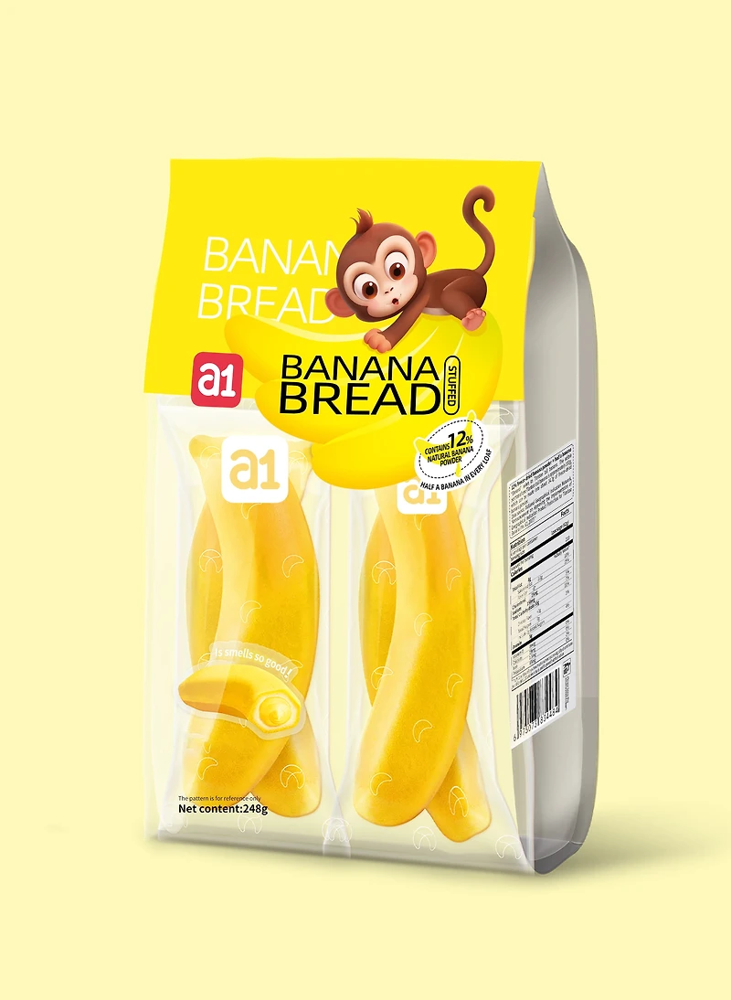 A1 Peelable Banana Bread (4pc), 248g