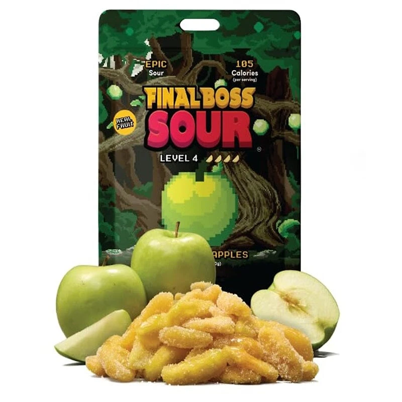 Final Boss Sour Level 4 Green Apple Sour Candy Snack 100g (1pc)
