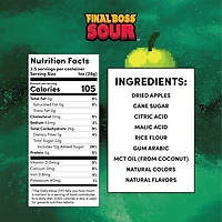 Final Boss Sour Level 4 Green Apple Sour Candy Snack 100g (1pc)