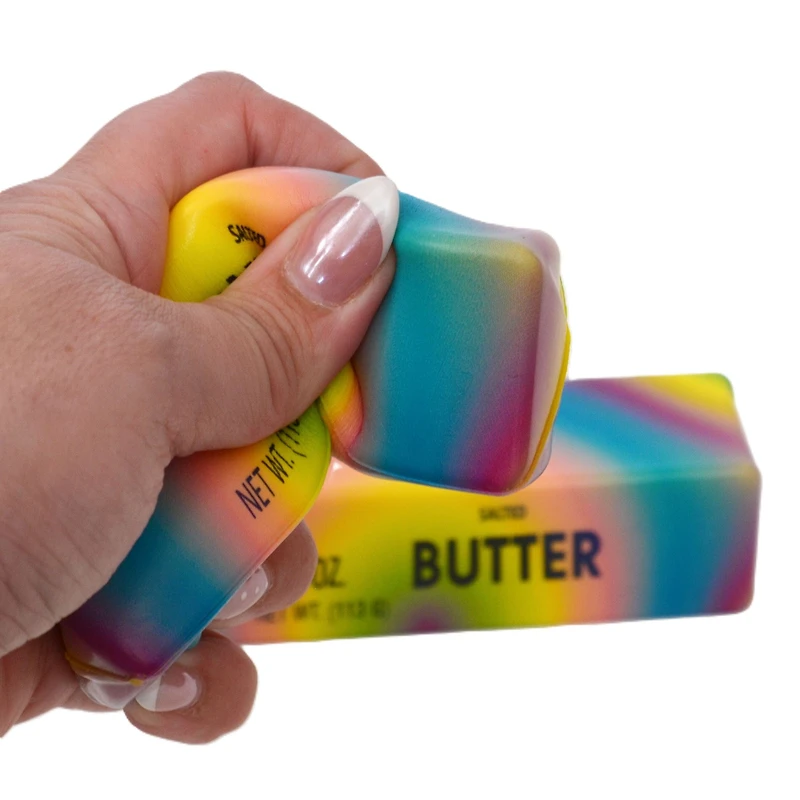 Rainbow Butter Foam Slow-Rise Squishy 5.5" Fidget Toy (1pc)