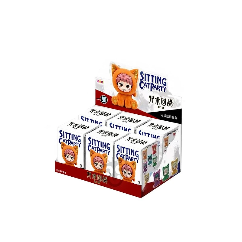 EAKI x Jujutsu Kaisen Sitting Cat Party Plush Pendant Blind Box (1pc)