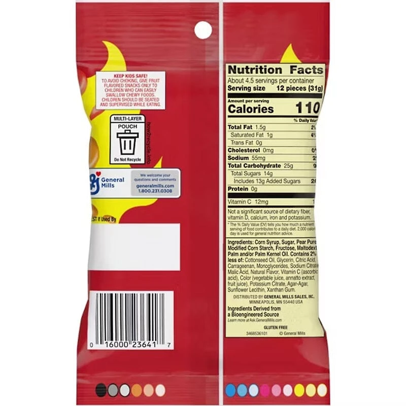 Fruit Gushers Sweet & Fiery Candy - 5.13oz