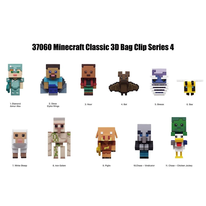 3D Anime: Minecraft Foam Bag Clip Series 4 (1pc)