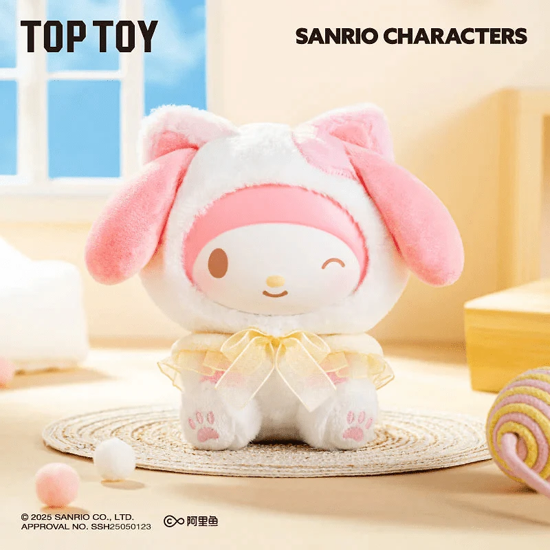TOP TOY x Sanrio: Play with Kittens Series Plush Keychain Blind Box (1pc)