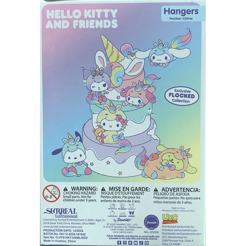 Sanrio Hello Kitty & Friends Pastel Flocked Collection Hangers Mystery Pack (1pc)