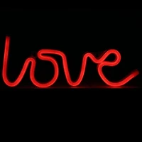 Illumina: 3D Text Red Neon Love Light