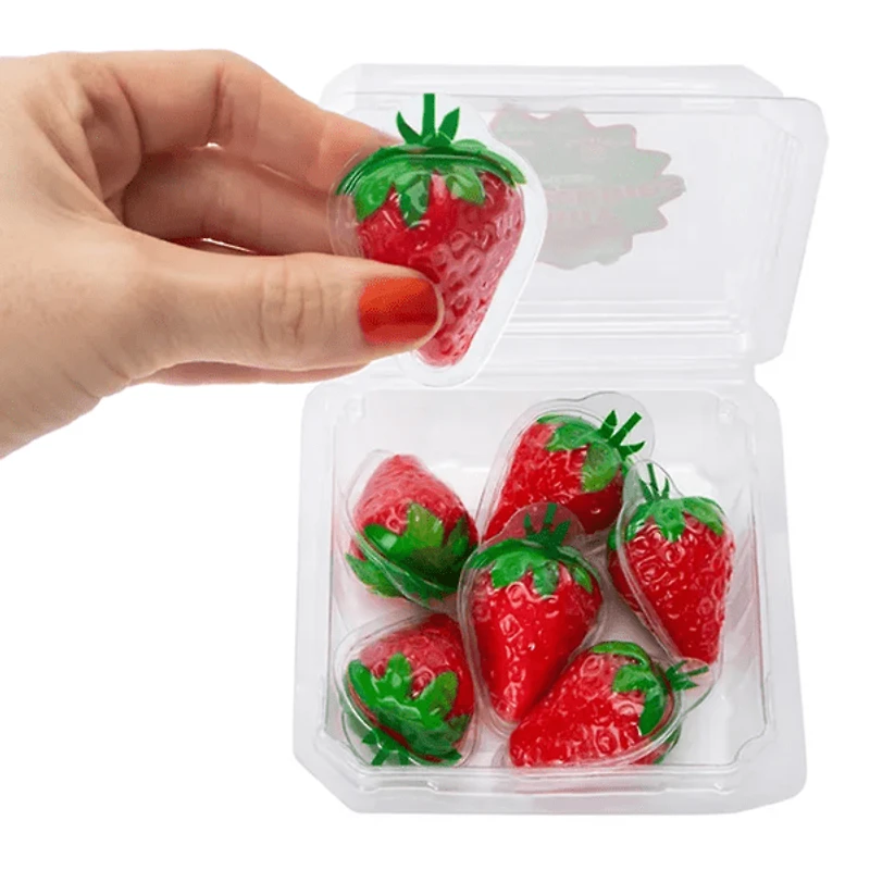 Raindrops Gummy: Liquid Filled Strawberries Gummy - 3.8oz