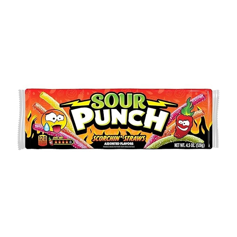 Sour Punch Scorchin Straws Tray 4.5oz
