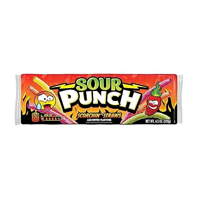 Sour Punch Scorchin Straws Tray 4.5oz