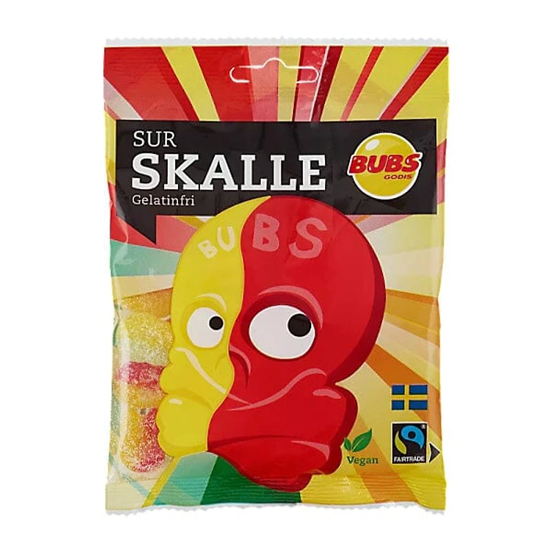 BUBS Godis: Sour Foam Skulls (90g) Made in Sweden