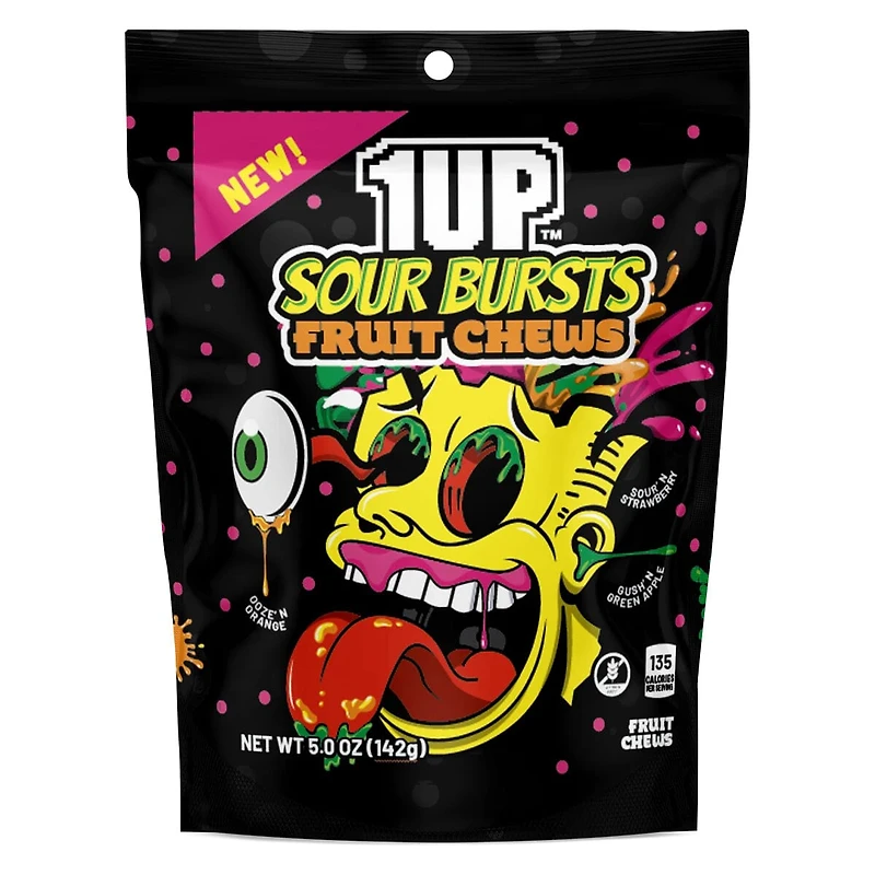 1UP: Sour Bursts Fruit Chews Orange Pack