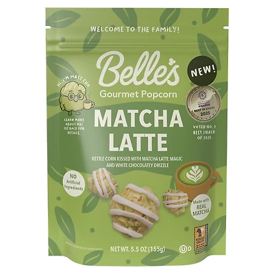 Belle's Gourmet Matcha Latte Popcorn (5.5 oz)