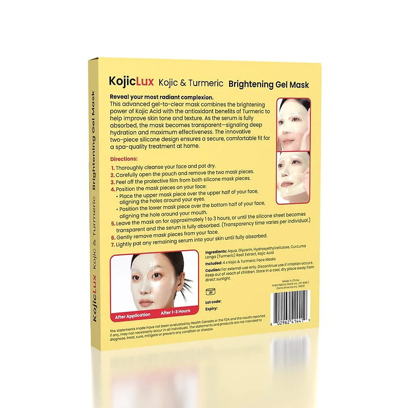 KojicLux Kojic & Turmeric Face Mask (4 Pack)