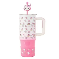 Hello Kitty Sanrio 30 oz. Stainless Steel Tumbler with Straw Charm & Silicone Boot