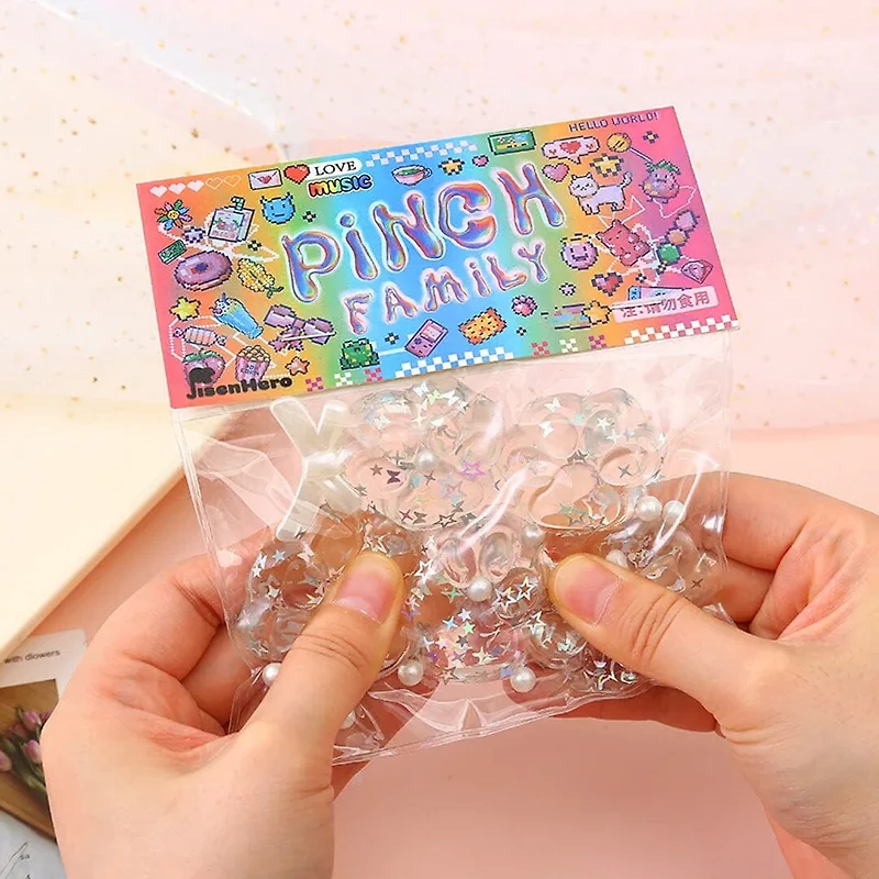 Pinch Family: Taba Squishy Transparent Mini Cat Paw Fidget (5pc)