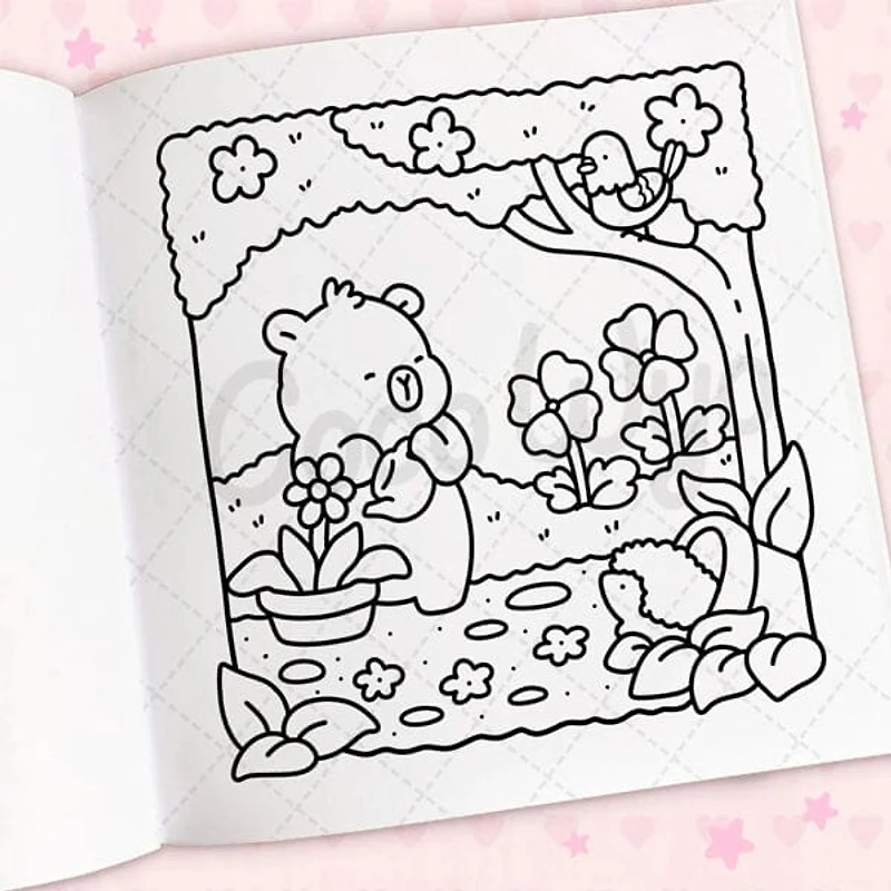 Cozy Cuties: Cute & Comfy Coloring Book for Adults and Kids by Coco Wyo