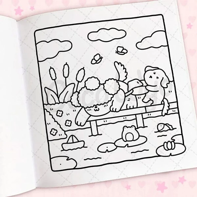 Cozy Cuties: Cute & Comfy Coloring Book for Adults and Kids by Coco Wyo