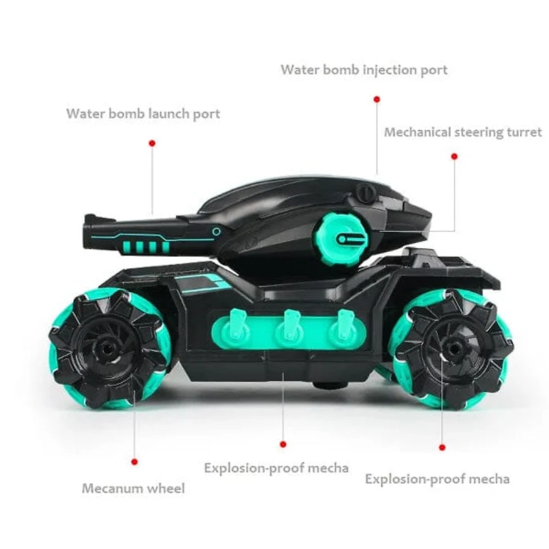 Tough Trax Blast Tank: RC Tank w/ Gel Blaster