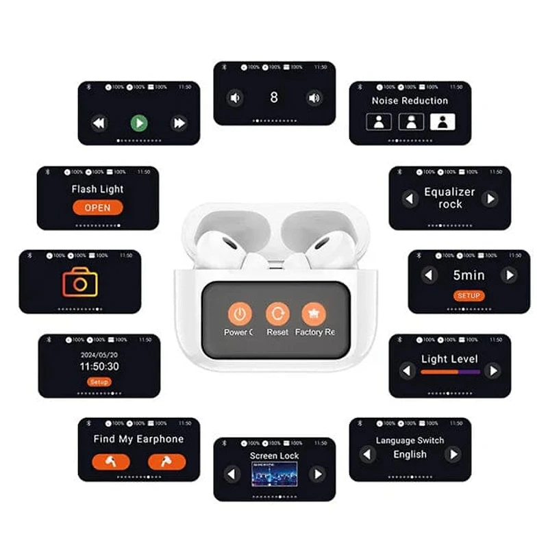 SonicVibes Earbuds w/ Touchscreen Case