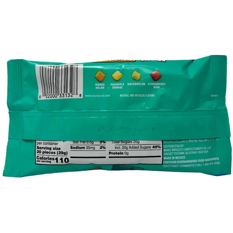 Starburst Minis Tropical Sunset King Size - 3.5oz