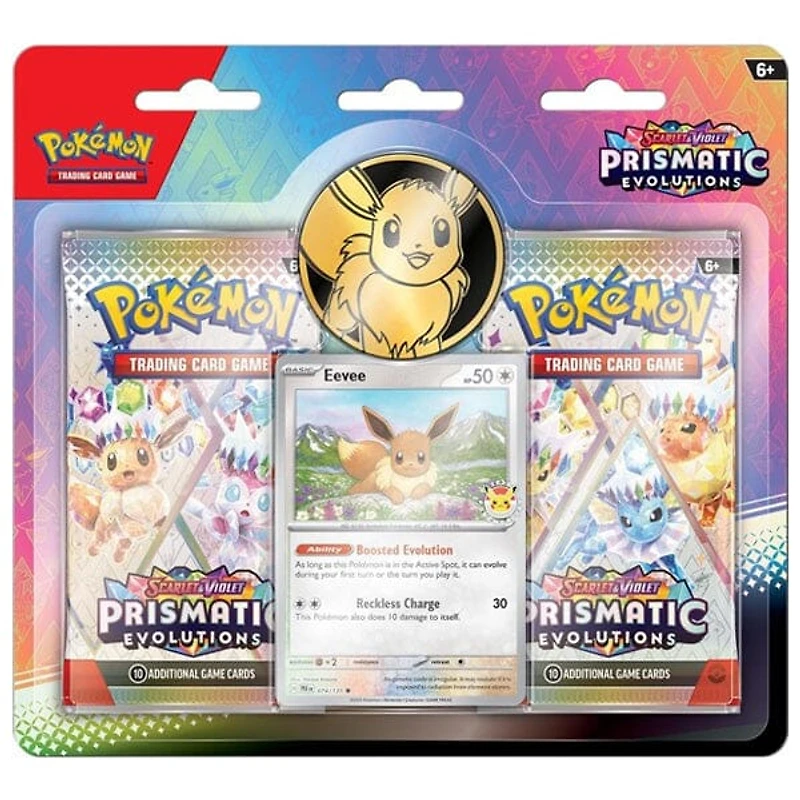 Pokémon TCG: Scarlet & Violet 8.5 Prismatic Evolutions Two-Pack Blister w/ Coin