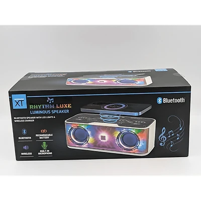 SoundLogic XT: Bluetooth Speaker with LED Lights and Wireless Charger