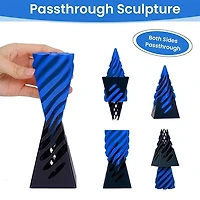Twist Quest: 3D Printed Fidget Spiral Cone Toy ( & Black