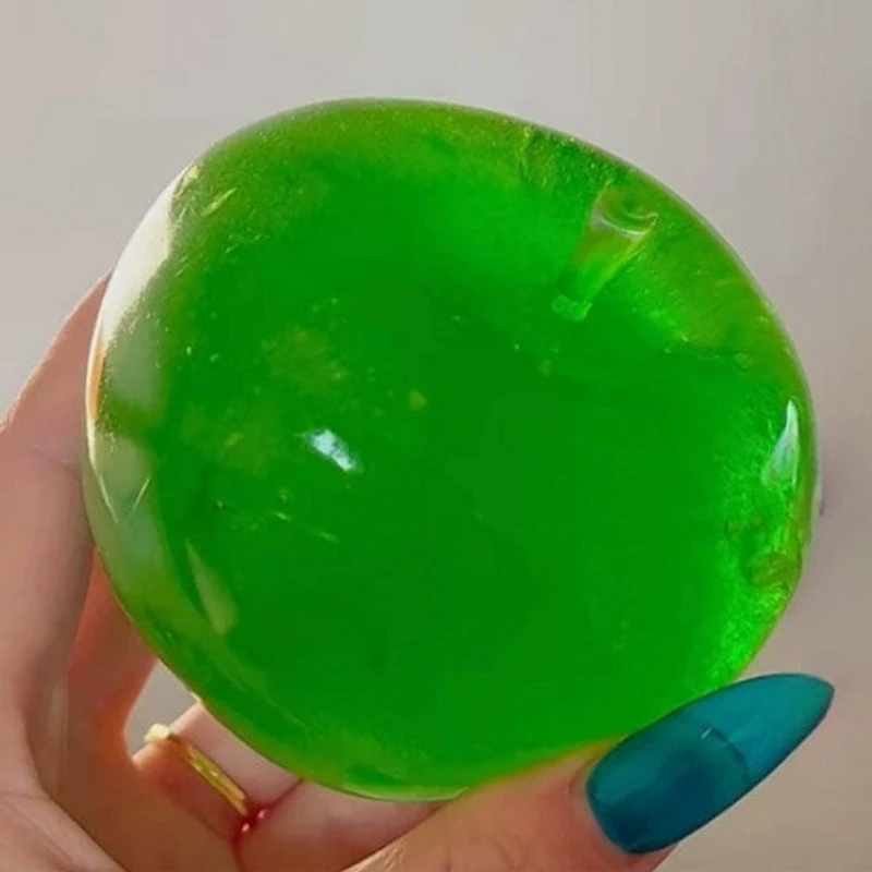 Green Apple Sparkly Maltose Stress Ball Squishy Fidget Toy (1pc)