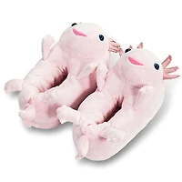 Plush Axolotl Slippers Unisex Rubber Sole Shoe (1 Pair) One-Size-Fits-Most