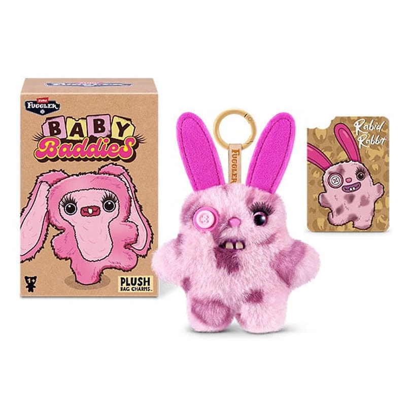 Fuggler Baby Baddies Keyrings Series 1 Collectible 5" Plush Toy Hanger Blind Box (1pc)