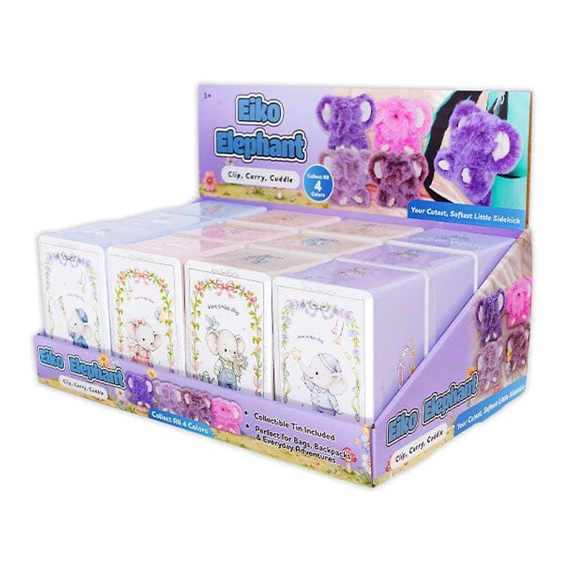 Eiko Elephant Furry Kawaii Plush Keychain Mystery Tin (1pc)